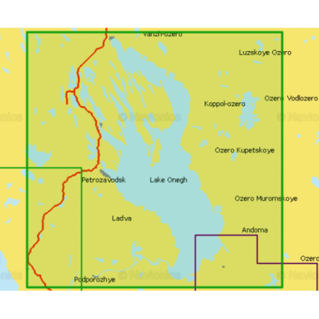 Карта глубин - Онежское озеро